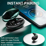 XMENHA Black Invisible Sleep Earbuds for Side Sleepers, Wireless Bluetooth 5.3, Mini In-Ear Headphones, 4-Hour Battery Life