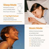 XMENHA Sleep Ear Buds Plugs for Sleeping Small Ears Invisible Flat Mini Tiny Earbuds Wireless Bluetooth White Noise Canceling Earbud