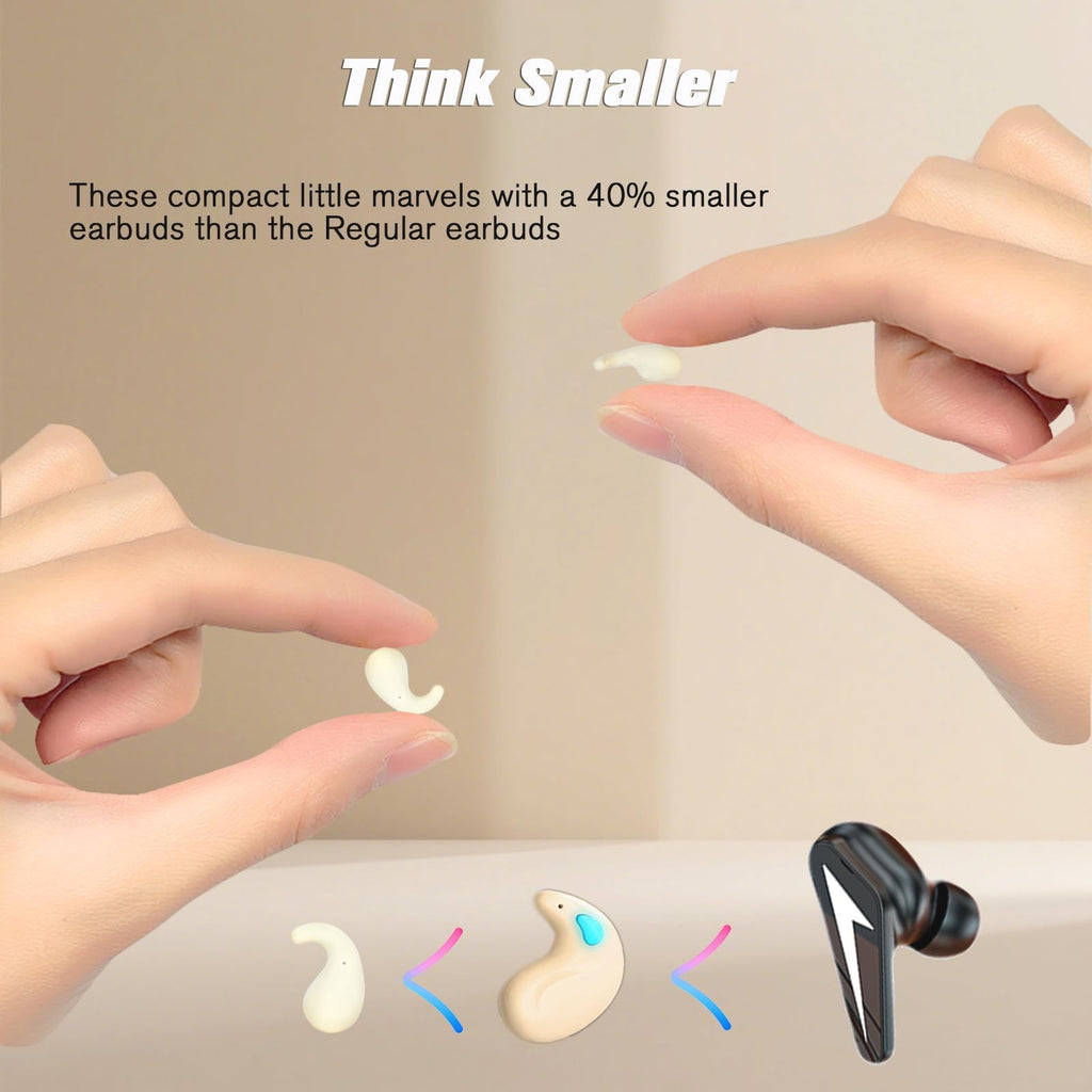 XMENHA Flat Mini Small Invisible Sleep Earbuds Wireless Bluetooth Invi