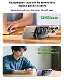 XMENHA Magnetic Wireless Charging Bluetooth Earbuds Blue Tooth Ear Buds for iPhone Android, Earphones Deep Bass IPX6 Waterproof Sweatproof Earbud In-ear Headphones with Mobile Phone Stand Charging Case