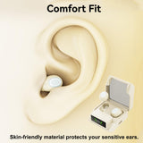 XMENHA Invisible Mini Small Tiny Earbuds for Small Ears Buds Wireless Bluetooth In Ear Headphones Hidden Earphones IPX5 Waterproof Soft Discreet Low-Profile Earbuds for Men Women Sleep Work Sports Commuting