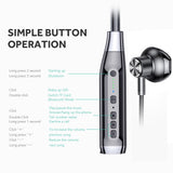 XMENHA Around The Neck Bluetooth Headphones 100H Long Battery Life Magnetic Neckband Bluetooth for Sport Waterproof Headphones Workout Neckband Earbuds Running Wireless Around Neck Earbuds Sweatproof