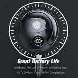 XMENHA Out of Ear Open Earbuds Earless Headphones Bluetooth Outside Ear for Ows Open Owls Hanging Earphones 5.4 Bluetooth Open Ear Hanging Headset Temple Headphones Air Bone Conduction Earbuds Over The Ear