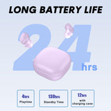 XMENHA Mini Invisible Purple Earbuds Wireless Bluetooth Small Tiny Earbuds Headphones for Small Ear Canals Women Blue Tooth Headset with Mic Wireless Earphones for iPhone Ear Buds Hidden Headphones for Work