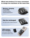 XMENHA Magnetic Wireless Charging Bluetooth Earbuds Blue Tooth Ear Buds for iPhone Android, Earphones Deep Bass IPX6 Waterproof Sweatproof Earbud In-ear Headphones with Mobile Phone Stand Charging Case