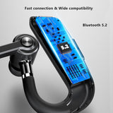 XMENHA Wireless Bluetooth Earpiece for Cell Phone Single Ear Headset Wireless Blue Tooth Earpiece Single Trucker Bluetooth Microphone Headset for Driving Business Single Ear Headset with Earhooks