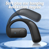 XMENHA Single Bluetooth One Ear Earbud Open Ear Bud Air Bone Conduction Earbud Earless Out of Ear Headphones Bluetooth Wireless Earpiece with Earhook OWS Open Ear Bud