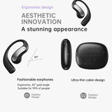 XMENHA Open Ear Headphones Wireless Bluetooth 5.4 Sports Over Outer Ear Earbuds with Hooks Gym OWS IPX5 Waterproof Air Conduction Earphones Secure Fit Comfortable for Travel Commuting Running Driving