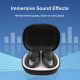XMENHA Open Ear Earbuds Over The Ear Earbuds with Earhooks Wireless Bluetooth Bone Conduction Head Set Bone Conduction Hook Earphone Open Ear Headphones Induction Earphones with Hook for Work