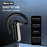 XMENHA Open Ear Headphones with Dual Microphones Noice Cancelling Wireless Earbuds with Earhooks No in-Ear Bluetooth Earpiece for Running Cycling Gym Office Working Out Bluetooth Headset for Cell Phones