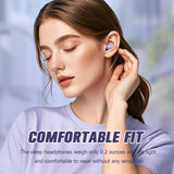 XMENHA Invisible Small Mini Sleep Earbuds Pink Wireless Bluetooth Comfortable Side Sleepers Sleeping Tiny Micro Smallest Discreet Hidden Earbud Headphones for Work Ear Buds for Small Ear Canals Women
