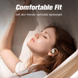 XMENHA Open Ear Earbuds Air Bone Conduction Headphones Wireless Bluetooth Out of Ear Buds Outer Ear Earbuds That Don't Go in Your Ear
