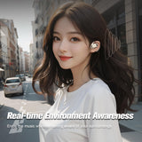 XMENHA Out of Open Ear Headphones Over Ear Air Bone Conduction Earbuds Running Headphones Wireless Bluetooth Outer Outside Ear Earbuds Working Out Sports Cycling Gym Waterproof Ear Hook