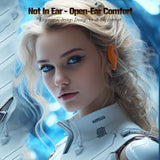XMENHA OWS Open Ear Bluetooth Earbuds, Hanging Earphones 5.4, Over the Ear Air Bone Conduction Headphones, Wireless Running Outer Ear Buds for Small Ears