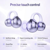XMENHA Outer Open Ear Clip On Wireless Bluetooth Earbuds Ear Buds Open Ear Cuff Headphones Air Bone Conduction Earbuds