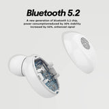 XMENHA True Wireless Earbuds Bluetooth in-Ear Headphones 5.2 Small Tiny Invisible Earbuds Wireless Bluetooth Discreet Bluetooth Earbuds for Work Blue Tooth Ear Buds Wireless Earphones with Mini Earbuds Case