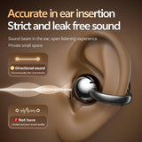 XMENHA Open Ear Clip On Earbuds Wireless Bluetooth Ear Cuff Buds Headphones Purple Outer Ear Earclip Bone Air Conduction Earring Earbuds Headphones Earphones Waterproof for Small Ear Canals Women
