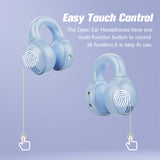 XMENHA Clip On Open Ear Earbuds Wireless Bluetooth Small Earclip Outer Ear Clip Kids Air Bone Conduction Headphones Open Ear Ear Buds