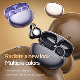XMENHA Open Ear Clip On Earbuds Wireless Bluetooth Ear Cuff Buds Headphones Purple Outer Ear Earclip Bone Air Conduction Earring Earbuds Headphones Earphones Waterproof for Small Ear Canals Women