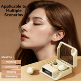 XMENHA Invisible Mini Small Tiny Earbuds for Small Ears Buds Wireless Bluetooth In Ear Headphones Hidden Earphones IPX5 Waterproof Soft Discreet Low-Profile Earbuds for Men Women Sleep Work Sports Commuting