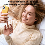 XMENHA Black Invisible Sleep Earbuds for Side Sleepers, Wireless Bluetooth 5.3, Mini In-Ear Headphones, 4-Hour Battery Life