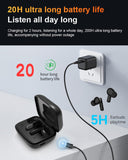 XMENHA True Wireless Earbuds Bluetooth Headphones with Touch Screen Blue Tooth Ear Buds Earphones for iPhone Android ANC Active Noise Cancelling Smart Earbuds Ear Phones