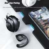 XMENHA Out of Ear Open Earbuds Earless Headphones Bluetooth Outside Ear for Ows Open Owls Hanging Earphones 5.4 Bluetooth Open Ear Hanging Headset Temple Headphones Air Bone Conduction Earbuds Over The Ear