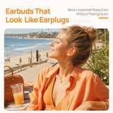 XMENHA Sleep Ear Buds Plugs for Sleeping Small Ears Invisible Flat Mini Tiny Earbuds Wireless Bluetooth White Noise Canceling Earbud