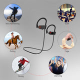 XMENHA Sport Neck Headphones Wireless Bluetooth Running Sports Earbuds with Ear Hooks Earhooks Ear Buds with Ear Loops Wrap Around Over The Ear Earbuds Wireless Bluetooth Running Headphones