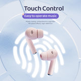 XMENHA True Wireless Pink Cute Earbuds Bluetooth Kawaii Headphones for Girls - Small Mini Tiny Ear Buds for Kids