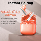 XMENHA True Wireless Earbuds Bluetooth Work Earbuds with Microphone TWS Wireless Earphones Orange Blue Tooth Ear Buds Headphones for Working Out in Ear Headphones Earphones