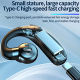 XMENHA Out of Ear Single Wireless Open Ear Headphones OWS Hanging Earphones Bluetooth Earbud One Ear Phone Headset Earpiece Blue Tooth Headset with Microphone Running Headphones Over Ear with Ear Hook