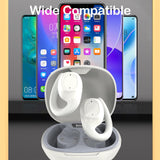 XMENHA Open Ear Earbuds Over The Ear Earbuds with Earhooks Wireless Bluetooth Bone Conduction Head Set Bone Conduction Hook Earphone Open Ear Headphones Induction Earphones with Hook for Work