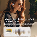 XMENHA OWS Open Over Ear Earbuds AI Headphones Language Translator Translation Translating Earbuds Real Time Earpiece Ear Bud Spanish Translator Device AI Earbuds Translate Earphone