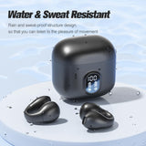 XMENHA AI Language Translator Earbuds Translate Open Ear Clip On Buds Bluetooth Translation Translating Earbuds Real Time AI Bone Conduction Headphones