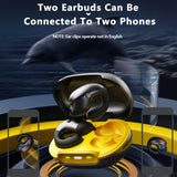 XMENHA Ear Clips Ear Buds Clip On Open Ear Earbuds Wireless Ear Clip Bone Conduction Conducting Headphones Induction Headset Earphones Bone Conduction Bluetooth Earbuds Earbud Ear Buds