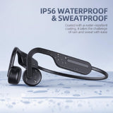 XMENHA Open Ear Bone Conduction Headphones Earless Earbuds Wireless Bluetooth with Mic, Waterproof Earphones Ear Buds Headset for Running Sports Cycling Workout Outer Out of Ear Bone Conducting Headphone