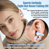 XMENHA Clip on Open Ear Headphones Wireless Bluetooth Air Bone Conduction Headphones Head Set with Mic Bone Conduction Earbuds Headset