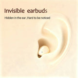 XMENHA Invisible Small Mini Sleep Earbuds Wireless Bluetooth Invisible Headphones Ear Buds Smallest Tiny Micro Hidden Discreet Earbuds for Work Sleeping Side Sleeper