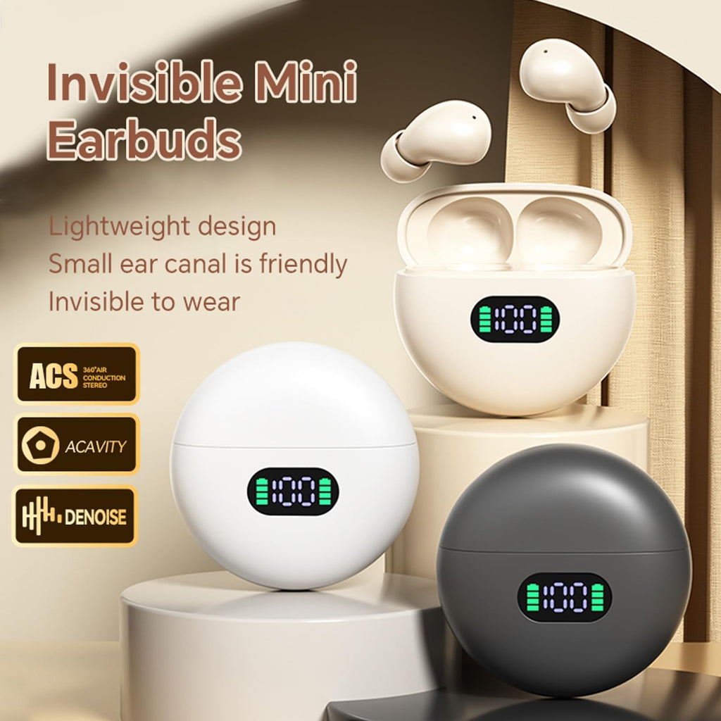 XMENHA Mini Invisible Earbuds Wireless Bluetooth Blue Tooth Ear Buds f