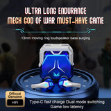 XMENHA Blue True Wireless Earbuds with Mic Microphone Bluetooth 5.3 TWS Wireless Gaming Earbuds Low Latency Blue Tooth Ear Buds in Ear Headphones