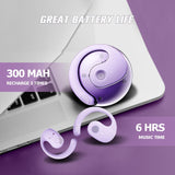 XMENHA Wireless Bluetooth Open Ear Smart AI Language Earpiece Translator Translating Earbuds with Ear Hooks Translation Headphones Real Time Work Sports Study Over Ear Translate Earphones for iPhone Android