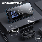 XMENHA True Wireless Earbuds Bluetooth in-Ear Headphones 5.2 Small Tiny Invisible Earbuds Wireless Bluetooth Discreet Bluetooth Earbuds for Work Blue Tooth Ear Buds Wireless Earphones with Mini Earbuds Case