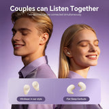 XMENHA Flat Sleep Mini Invisible Earbuds Wireless Bluetooth, Side Sleepers Flat Sleeping Small Tiny Micro Ear Buds Small Ears Low Profile Smallest Discreet Hidden Earbuds Headphones for Work 2-Pack