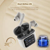 XMENHA Touch Screen Earbuds TWS Bluetooth Touchscreen Earbuds with Screen Wireless Blue Tooth Ear Buds Bluetooth Ear Buds Small Ears Earphones Wireless Earphone