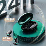 XMENHA Black Invisible Sleep Earbuds for Side Sleepers, Wireless Bluetooth 5.3, Mini In-Ear Headphones, 4-Hour Battery Life