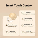 XMENHA Invisible Mini Small Tiny Earbuds Wireless Bluetooth ENC Noise Cancelling In Ear Buds Discreet Headphones Hidden Low-Profile Earphones for Small Ear Canals Men Women Sleep Audiobooks Work Sports