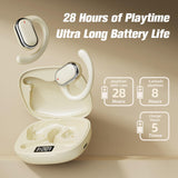 XMENHA Open Ear Earbuds Air Bone Conduction Headphones Wireless Bluetooth Out of Ear Buds Outer Ear Earbuds That Don't Go in Your Ear