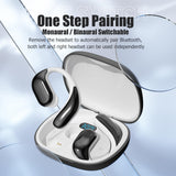 XMENHA Wireless Open Ear Bone Conduction Headphones, Bluetooth 5.3 Earbuds,  Sport Outside The Ear Wireless Ear Hanging Bluetooth Headset