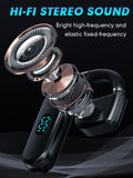 XMENHA One Ear Headset Open Ear Air-Bone Conduction Headphones Wireless Bluetooth Headset Earpiece with Microphone for Cell Phones